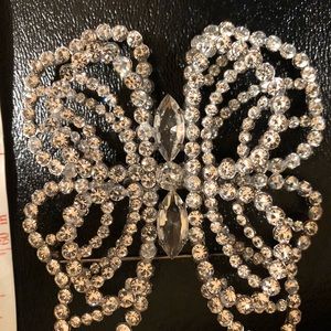 BUTTERFLY RHINESTONE PIN. ARMANI